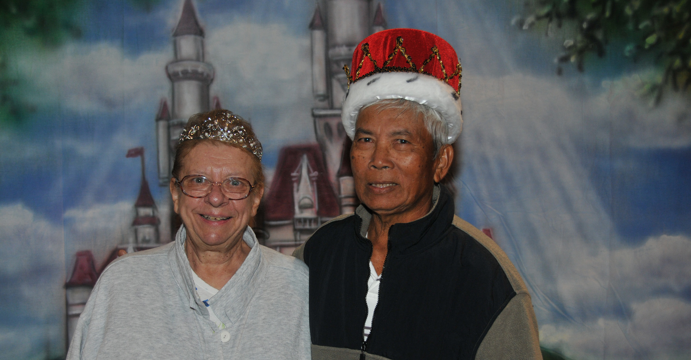 King & Queen with castle