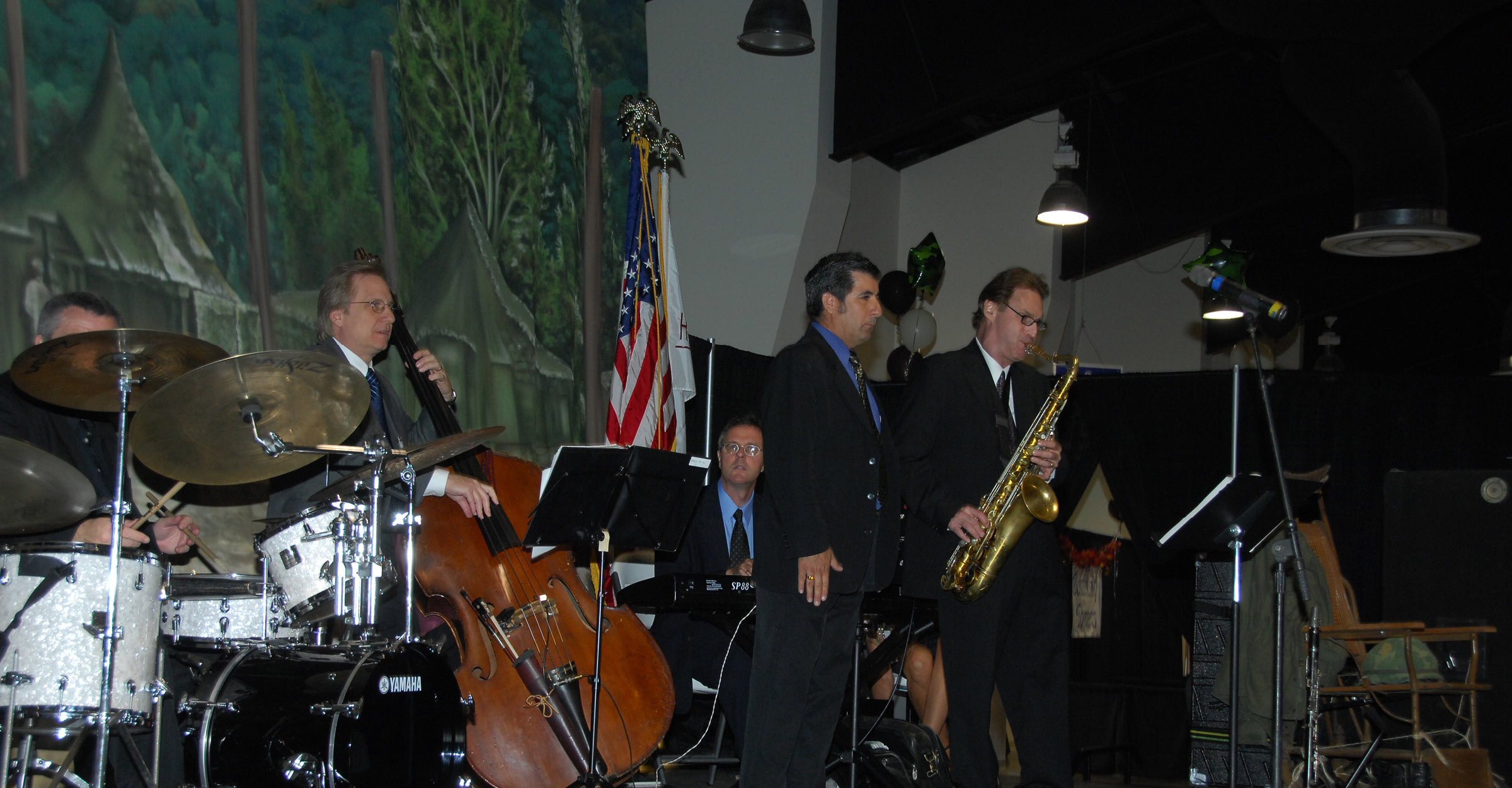 Jazz band playing on stage