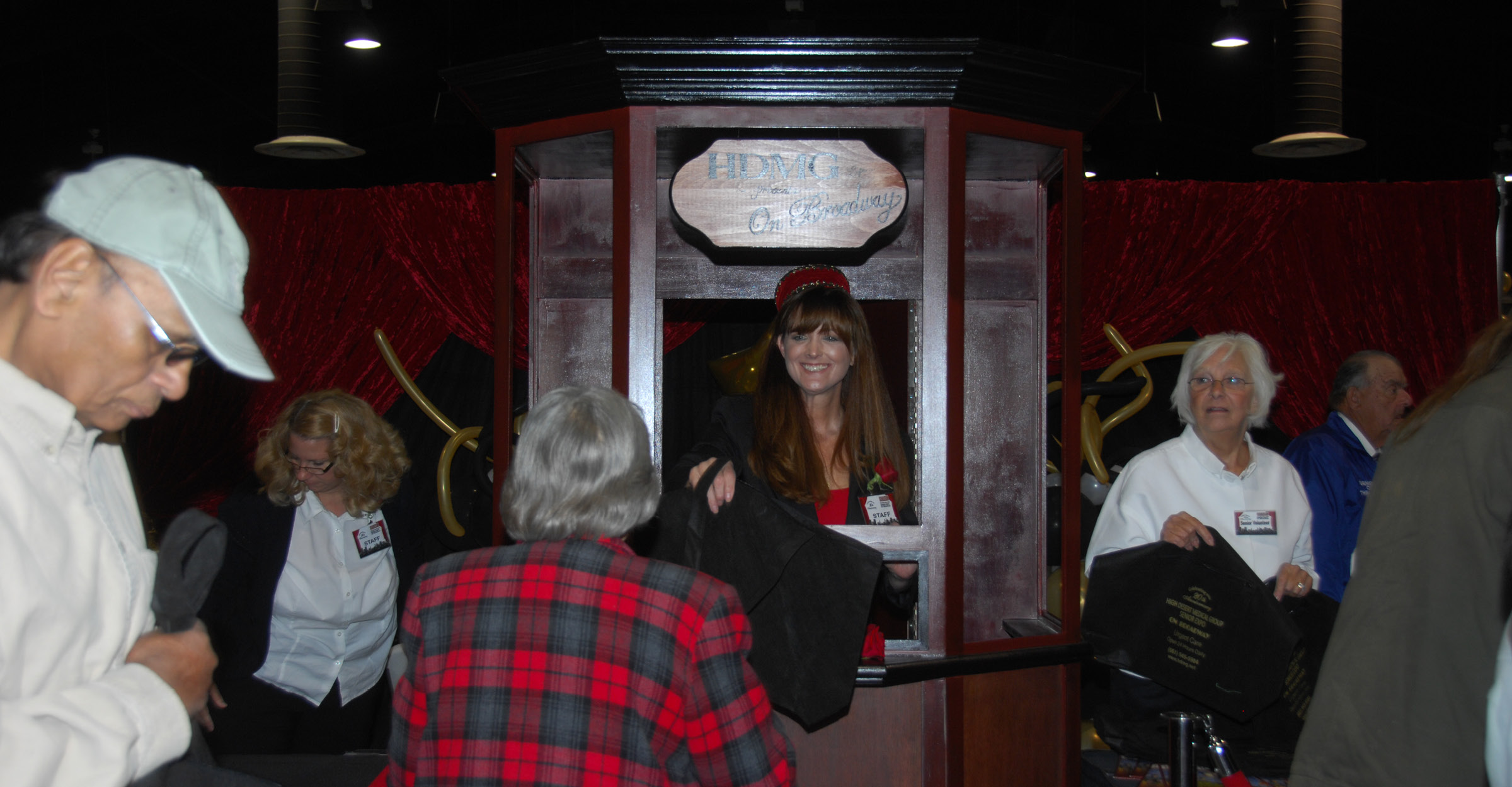 Seniors greeted at the Welcome booth