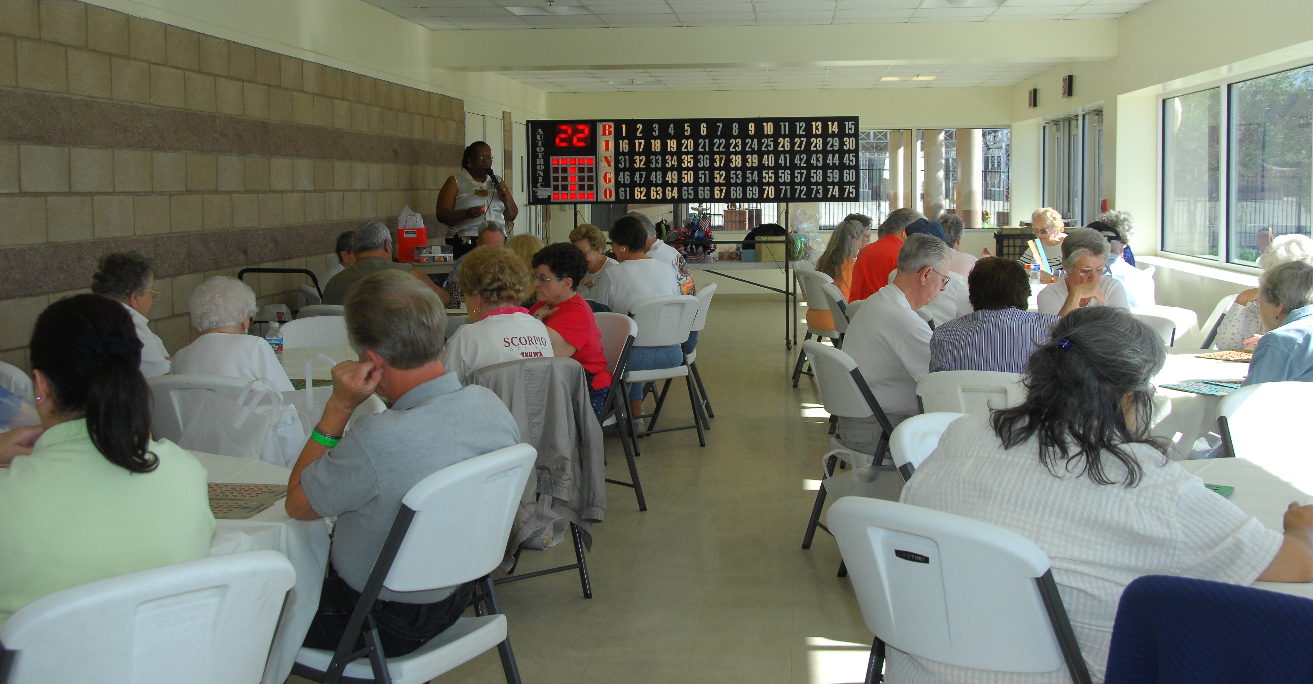 Seniors playing Bingo