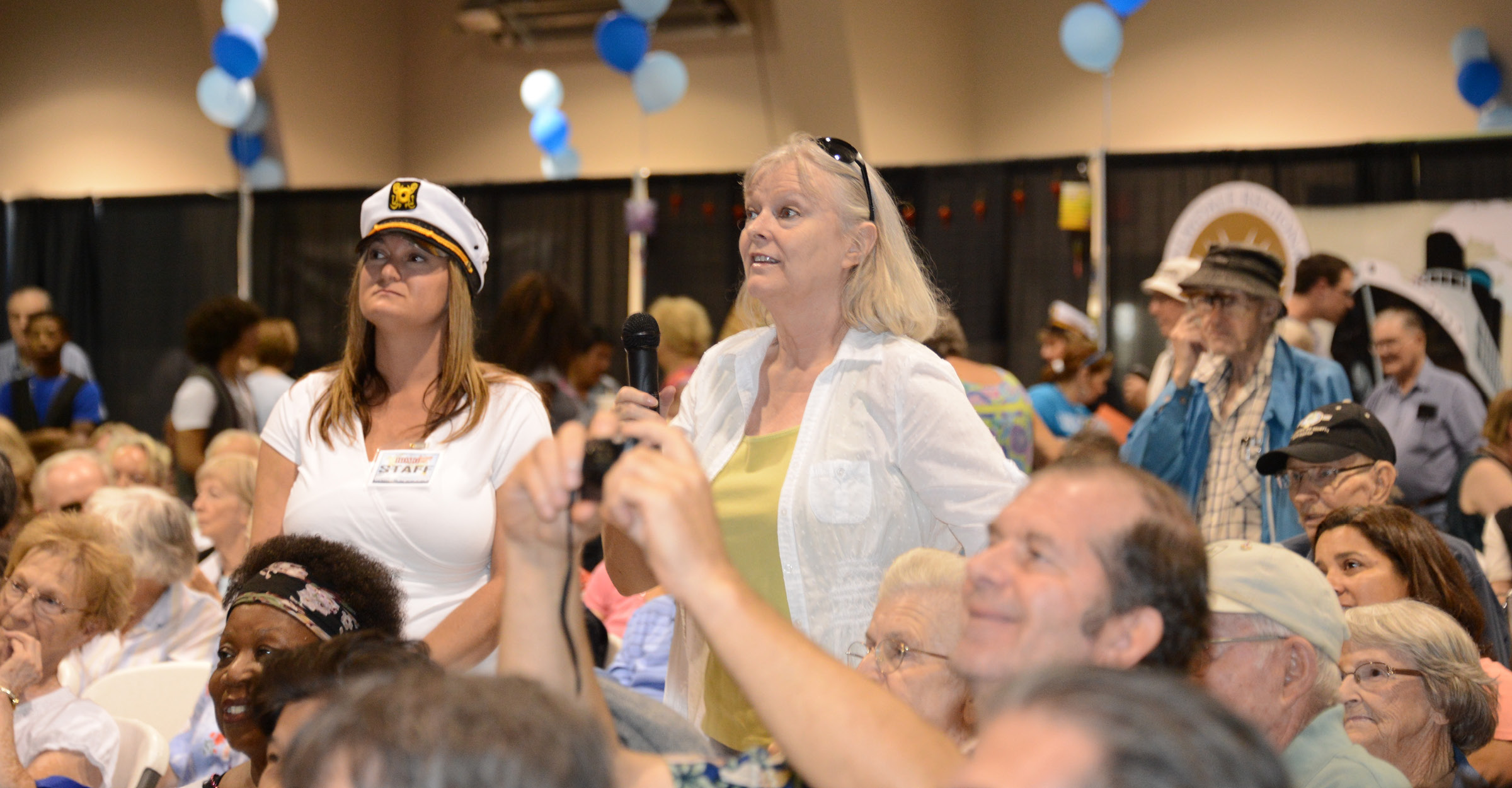 Sailor lady in crowd