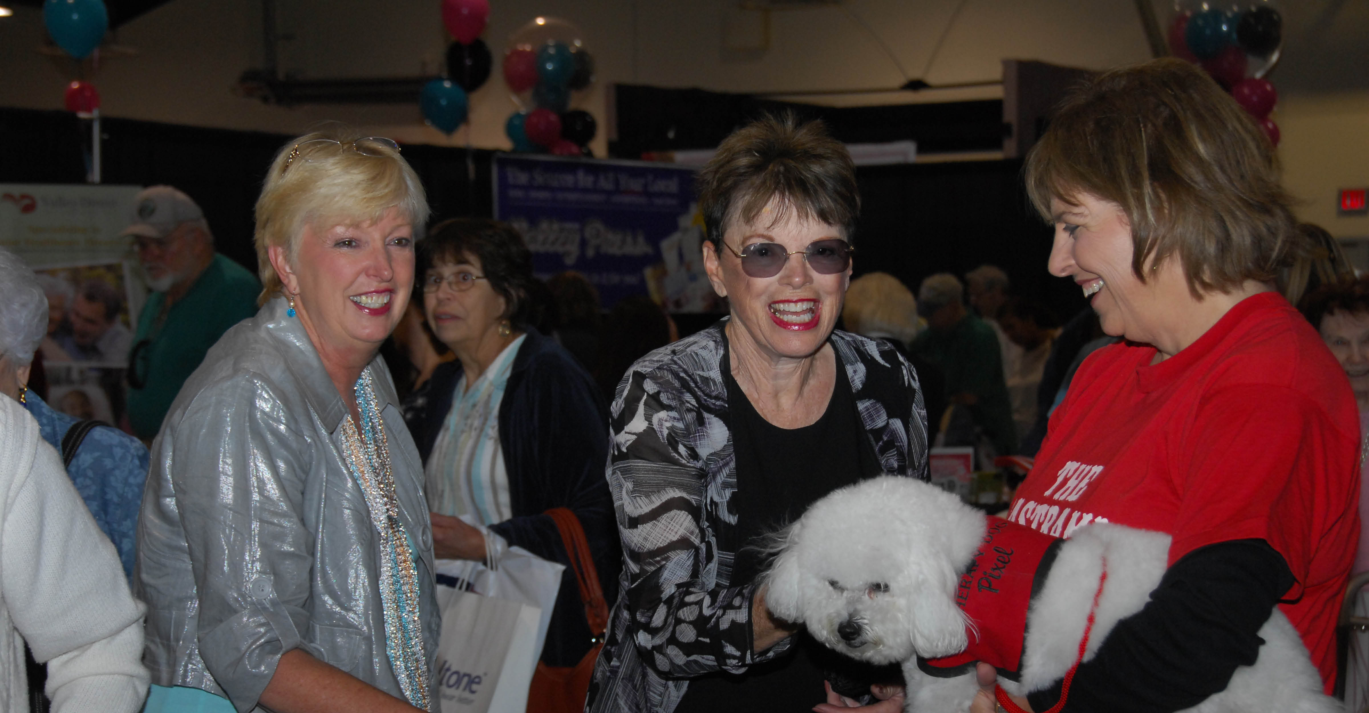 Ingrid with therapy dogs