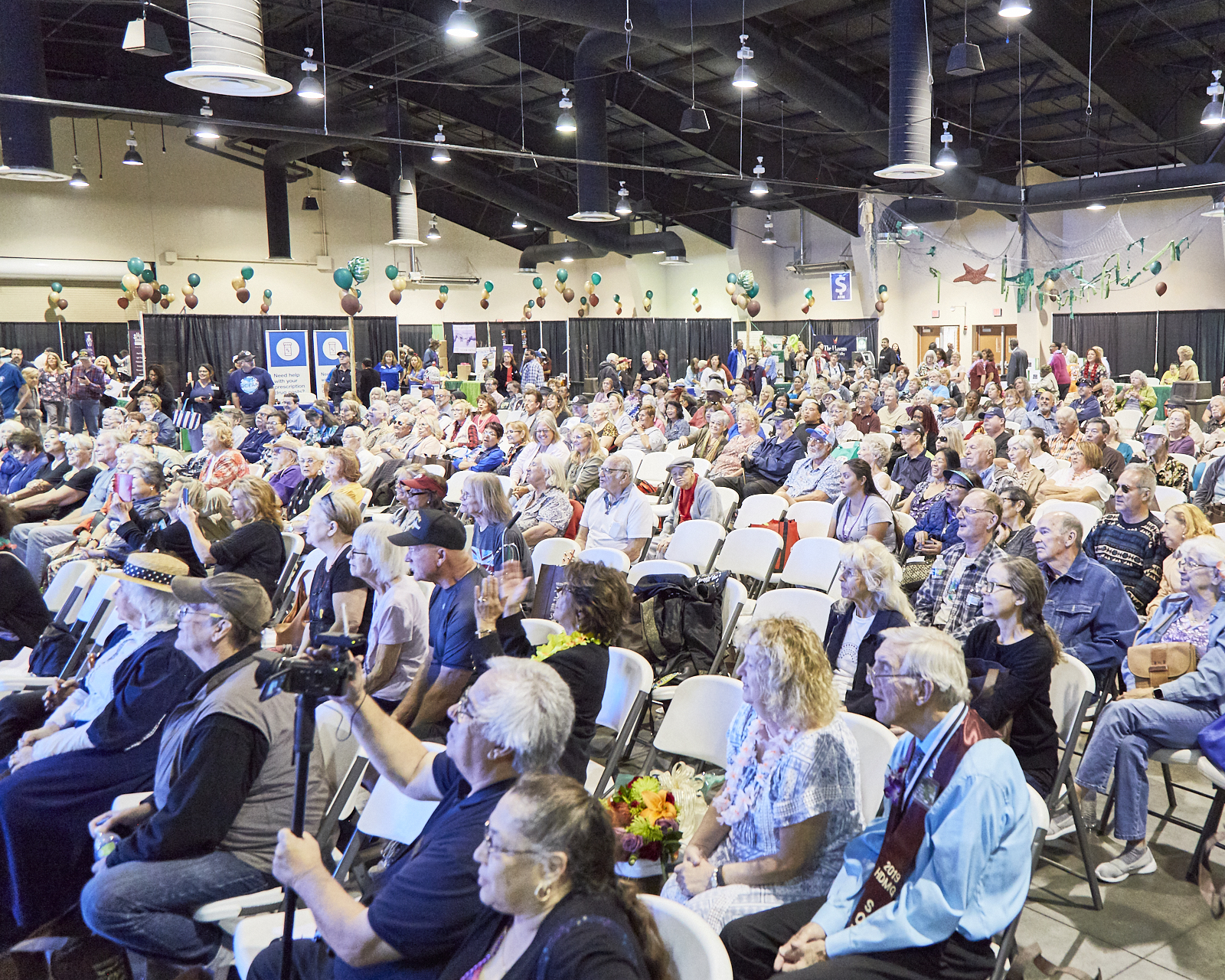 Seniors anticipating the celebrity guest Dawn Wells